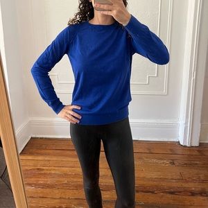 Banana Republic - silk cotton royal blue sweater, small